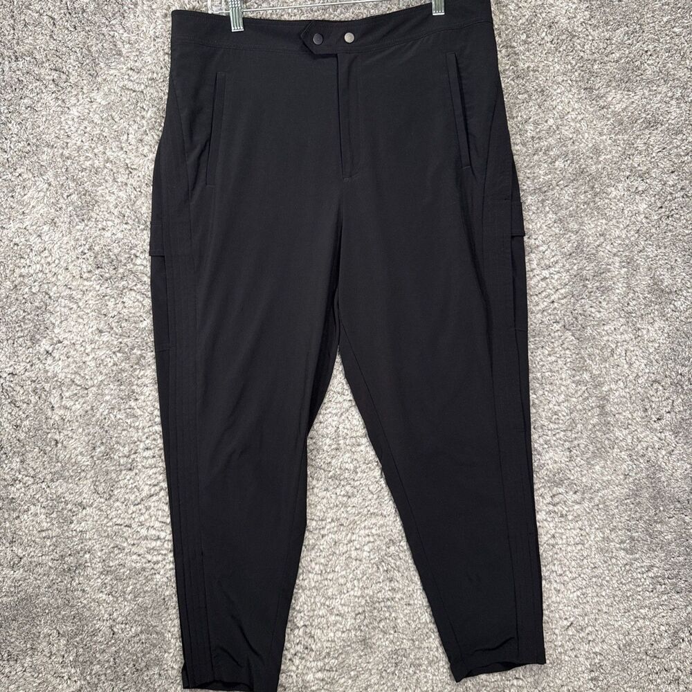 Athleta Uptown Ankle Pants Size 14 Black Athletic Lightweight Joggers Athleisure
